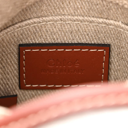 Chloe Cotton Calfskin Nano Woody Ribbon Tote White Brown 5 of 9