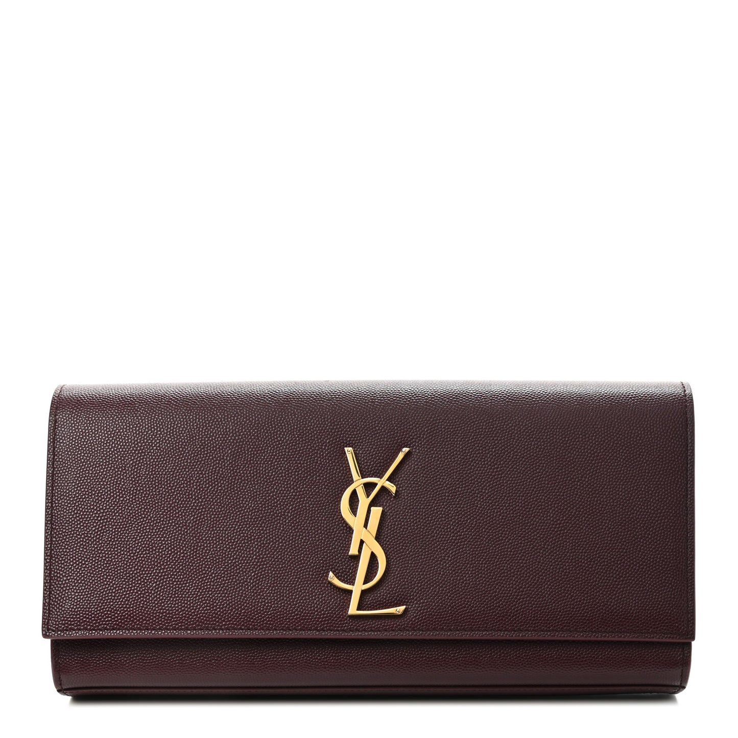 Grain De Poudre Classic Monogram Cassandre Clutch Dark Red