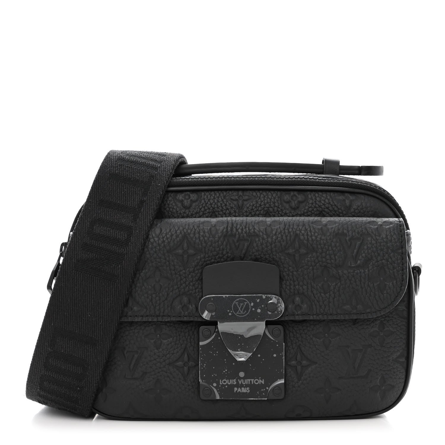 Louis Vuitton Taurillon Monogram S Lock Messenger Black 1 of 10