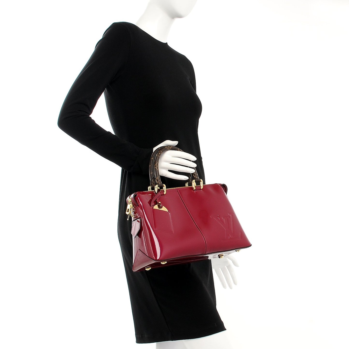 Patent Calfskin Miroir Tote Magenta
