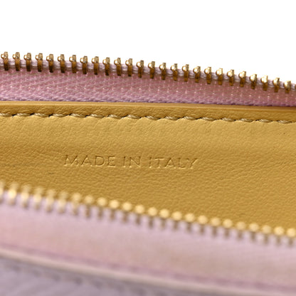 Celine Drummed Calfskin Medium Half Zip Multifunction Wallet Coin Purse Liliac 7 of 12