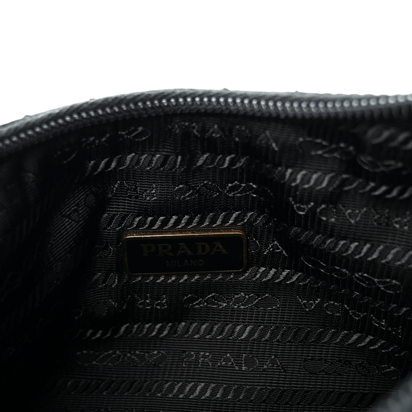 Tessuto Nylon Stitched Shoulder Bag Black