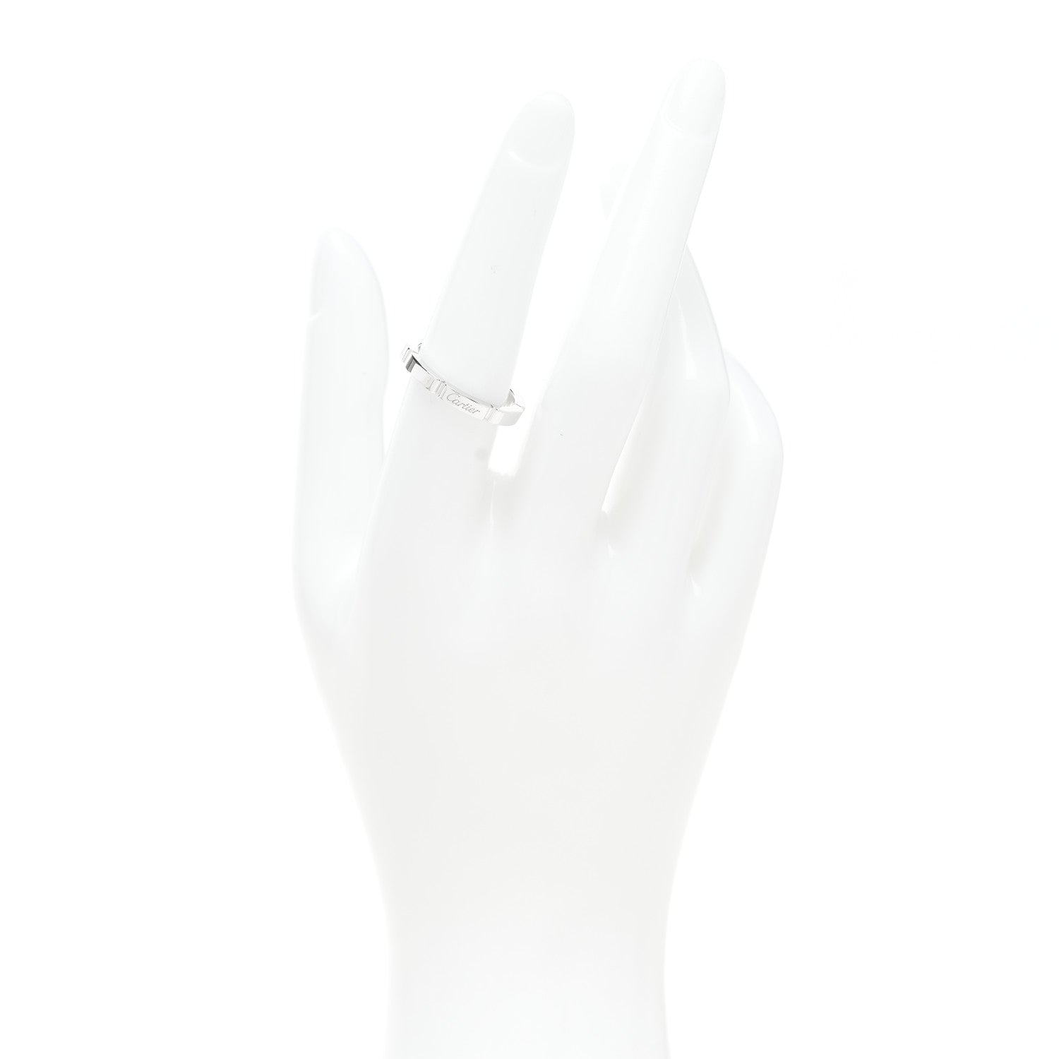 Cartier 18K White Gold 2.5mm Maillon Panthere Wedding Band Ring 54 6.75 2 of 4