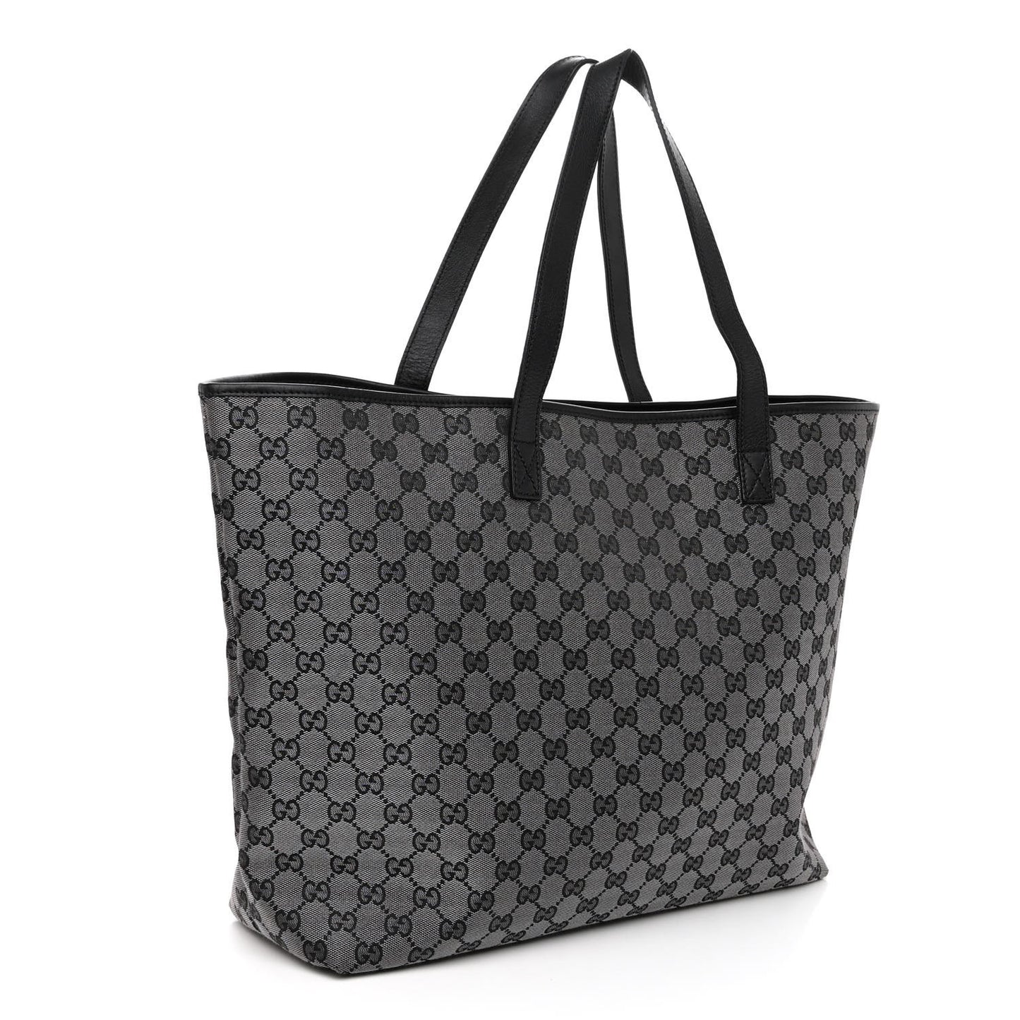 Metallic Monogram Large Tote Black