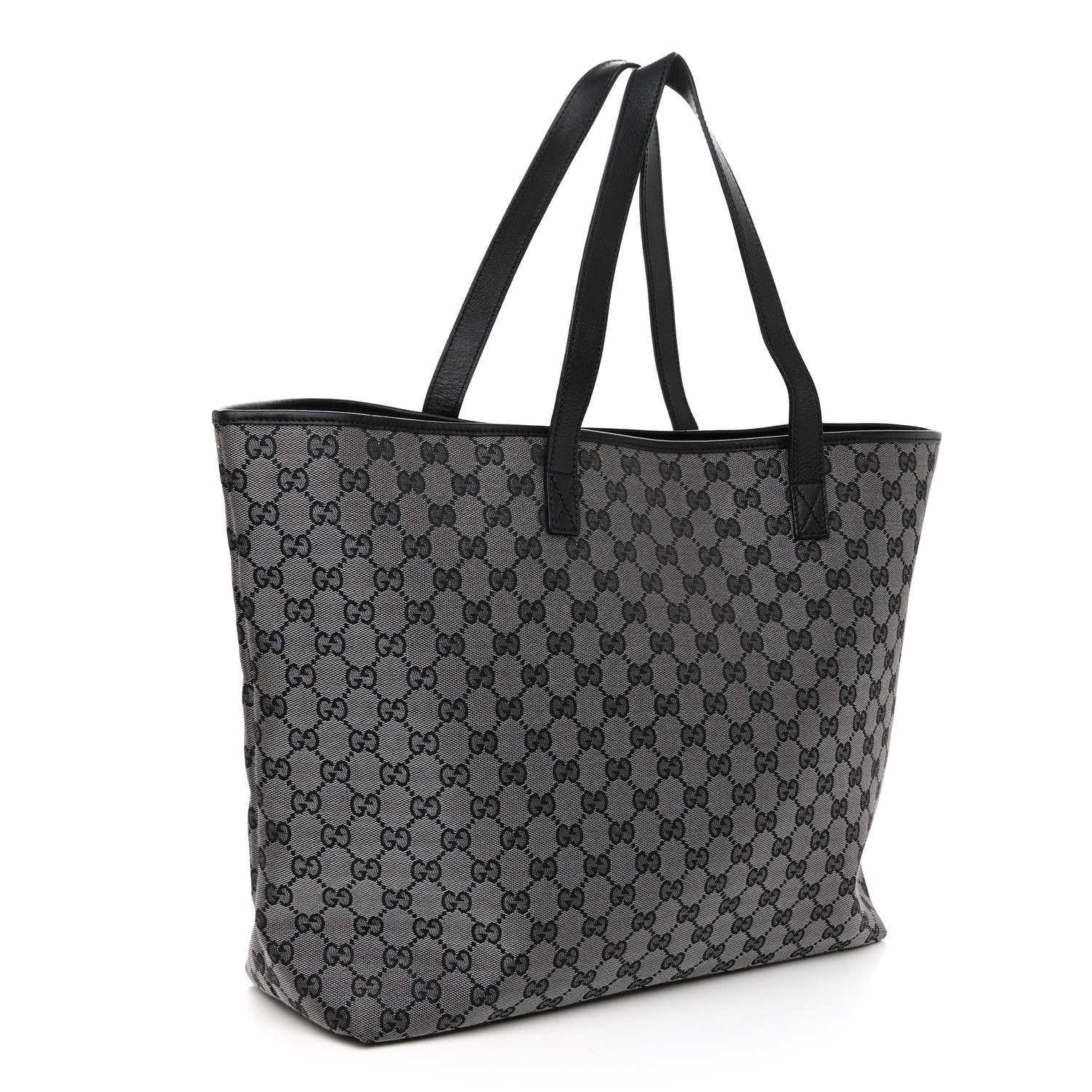 Gucci Metallic Monogram Large Tote Black 3 of 11