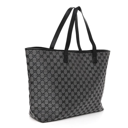 Gucci Metallic Monogram Large Tote Black 3 of 11