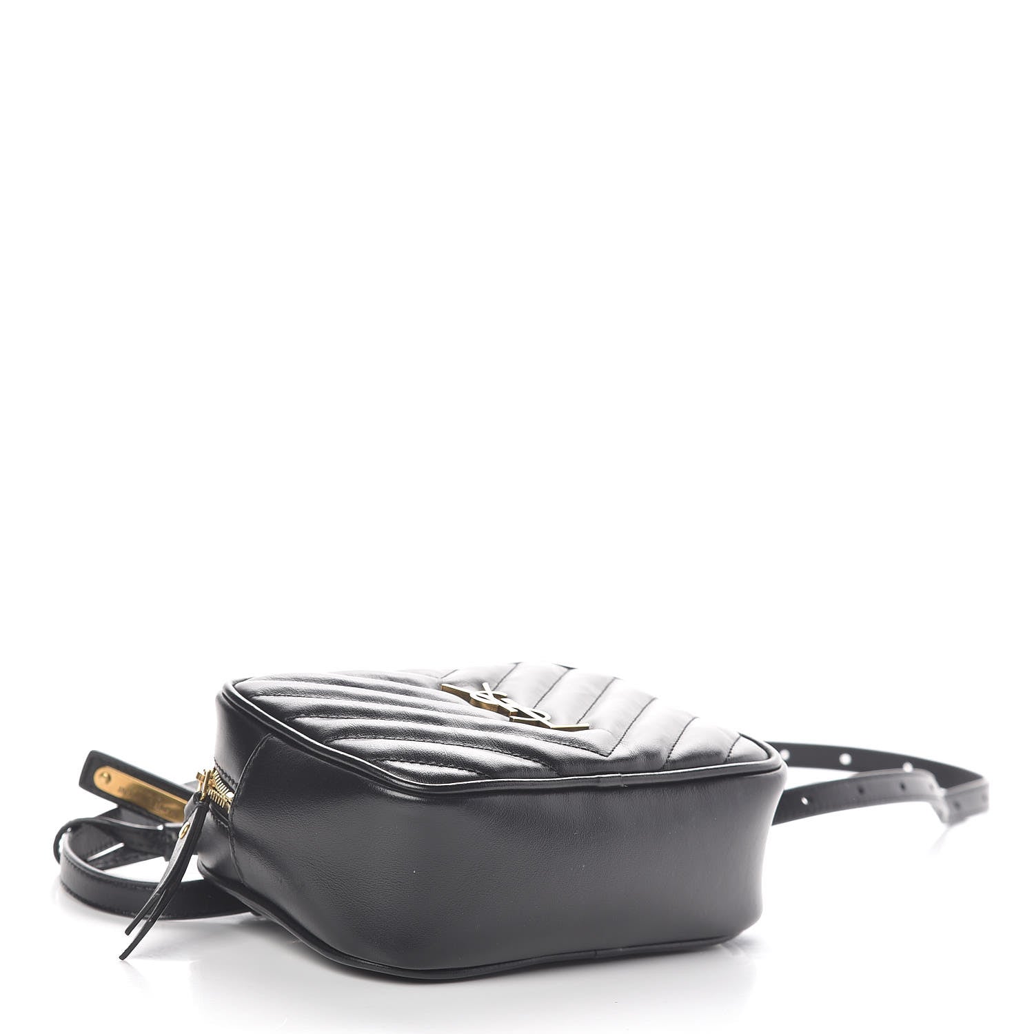 Saint Laurent Calfskin Matelasse Monogram Lou Belt Bag Black 4 of 10
