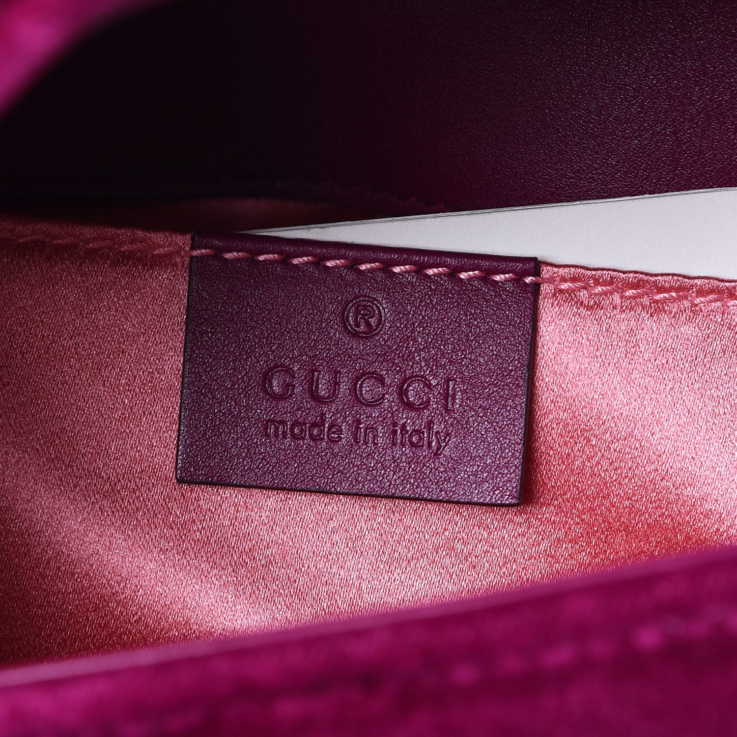 Gucci Velvet Matelasse Mini GG Marmont Shoulder Bag Fuchsia Violet Cyclamen 6 of 8