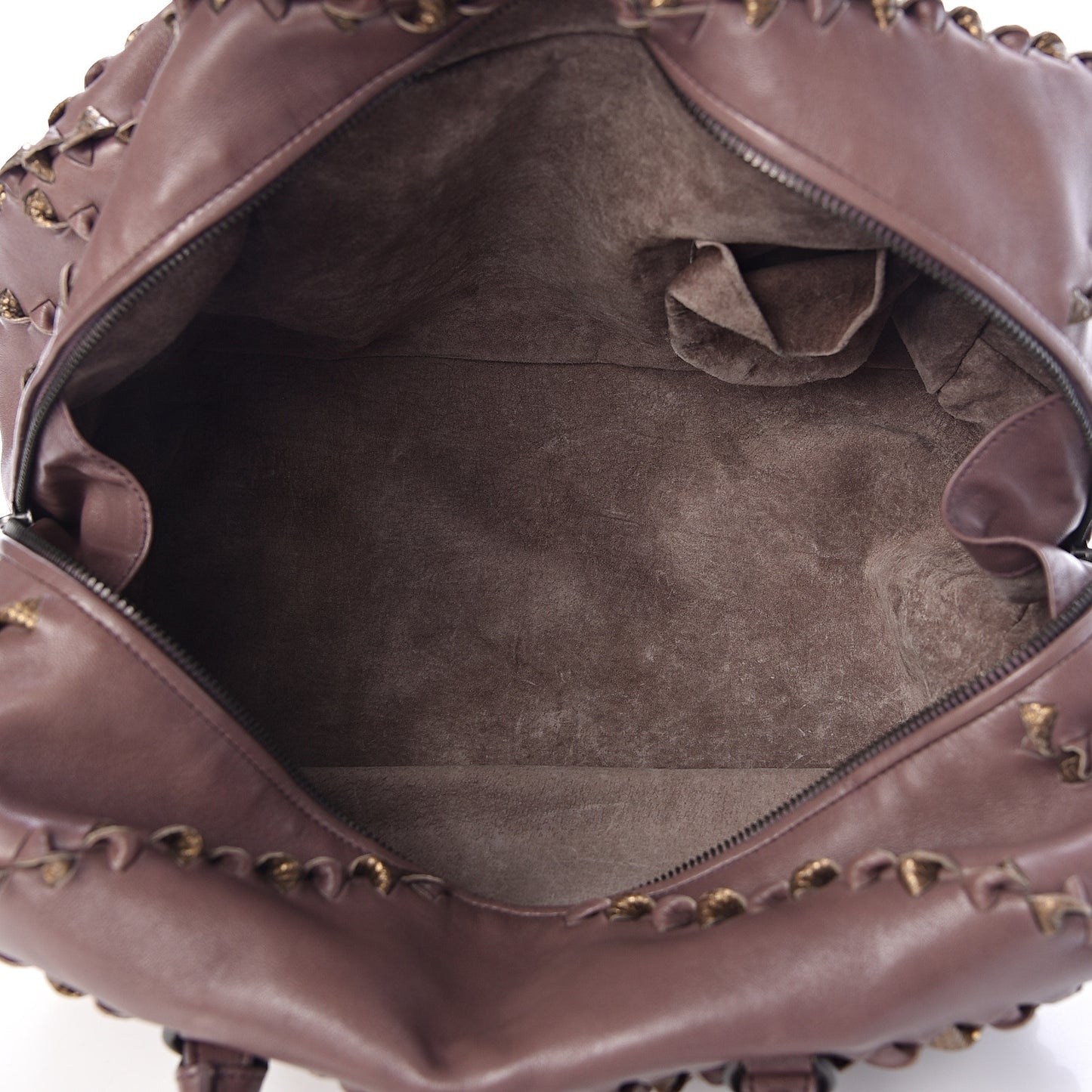 Nappa Karung Intrecciato San Marco Tote Lilac