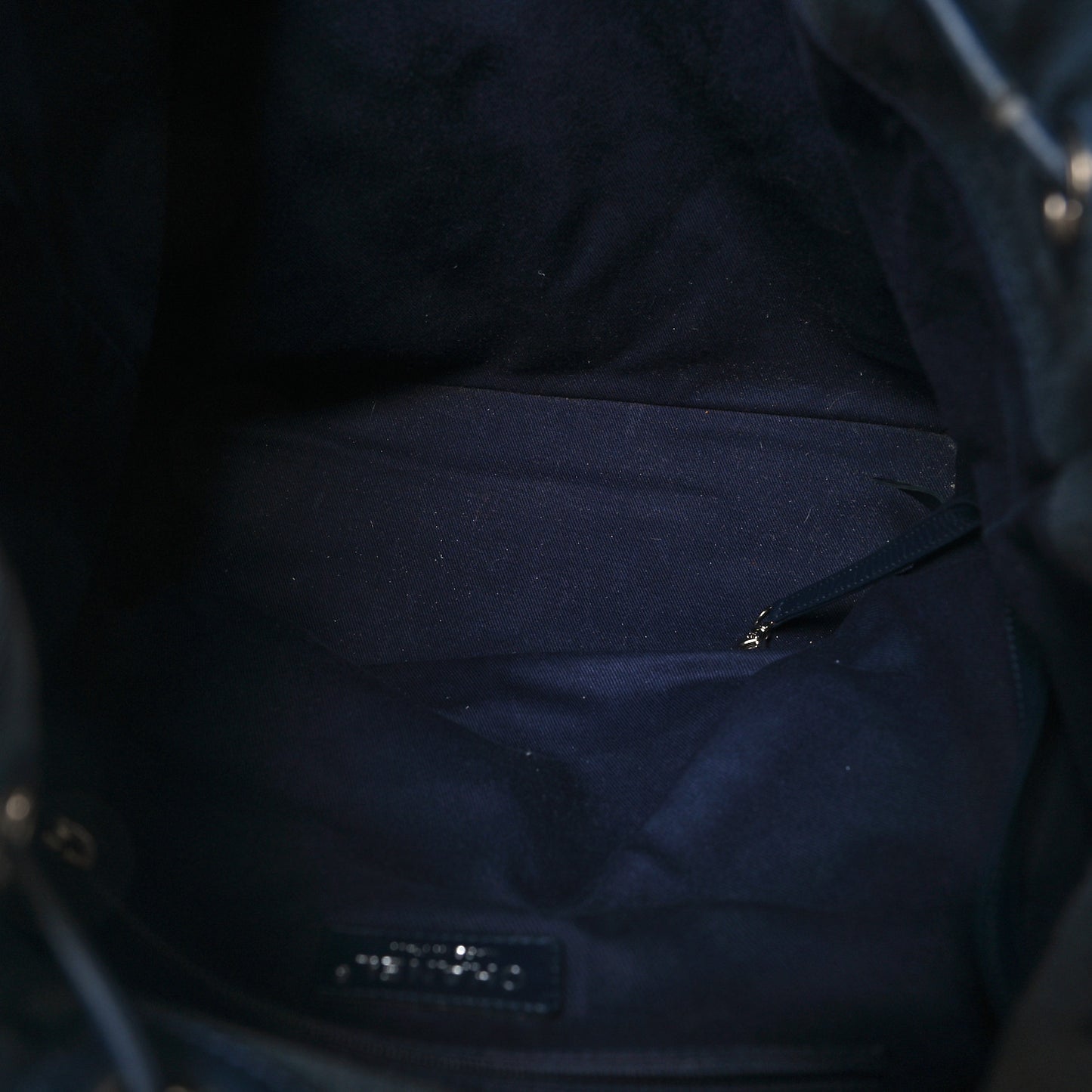 Canvas Sequin Large Deauville Backpack Navy