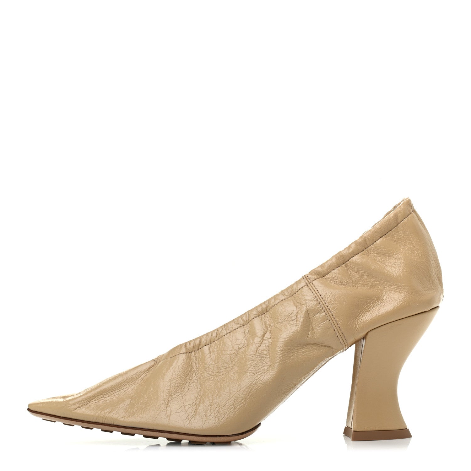 Bottega Veneta Crushed Nappa Almond Pumps 38.5 Cane Sugar 1 of 7