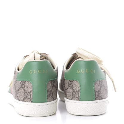 Gucci GG Supreme Monogram Fake/Not Womens Ace Sneakers 39 Beige New Shamarock Brown Sugar 5 of 10