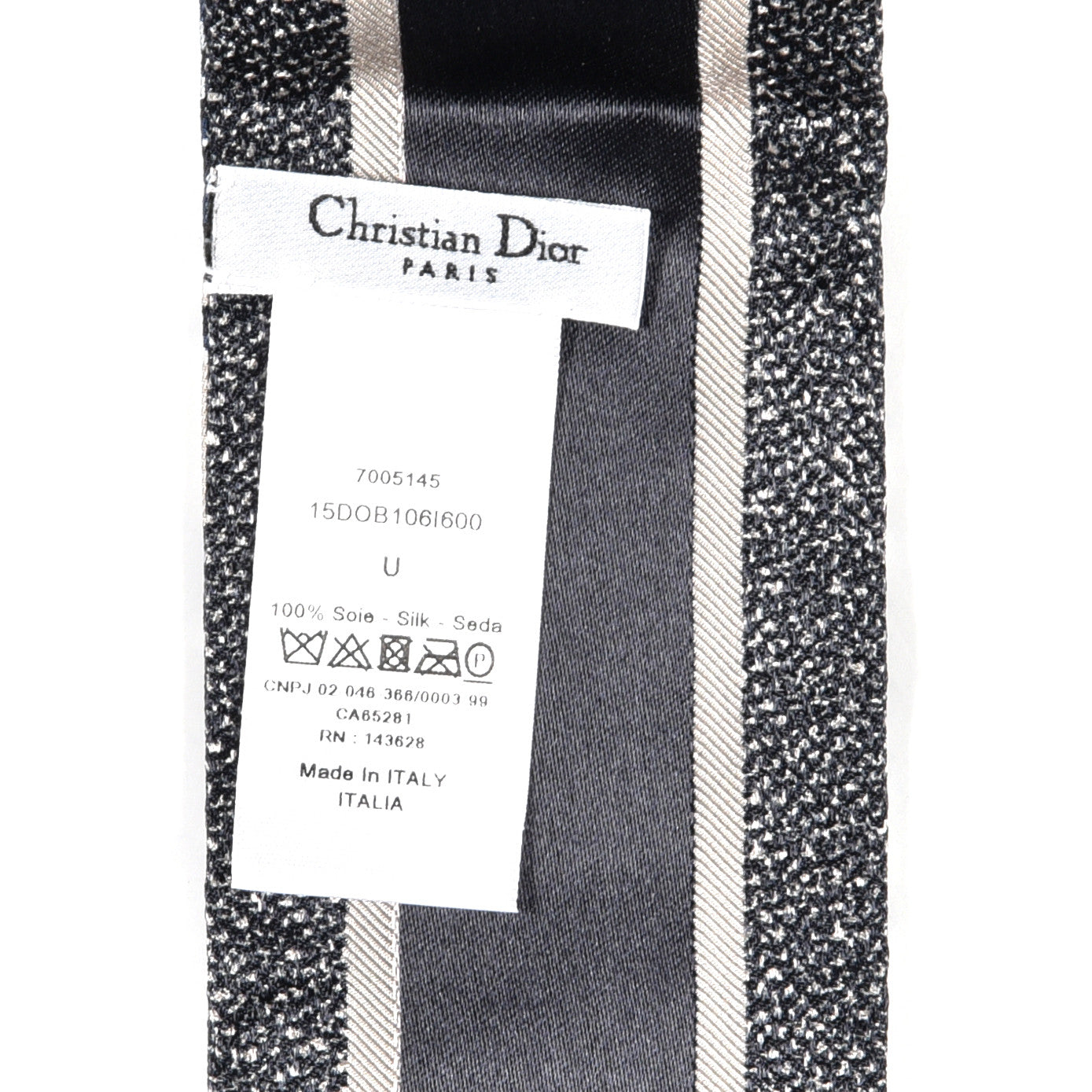 Christian Dior Silk Oblique Mitzah Scarf Blue 4 of 4