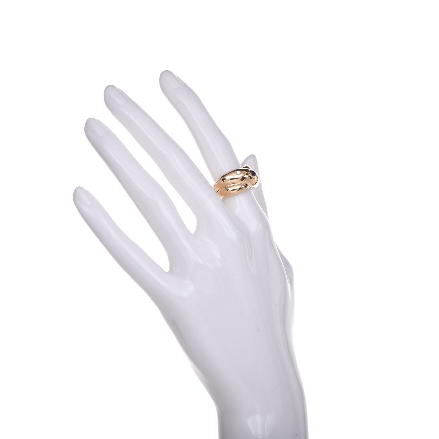 Cartier 18K Yellow Gold Diamond Ruby Colisee Ring 48 4.5 2 of 5