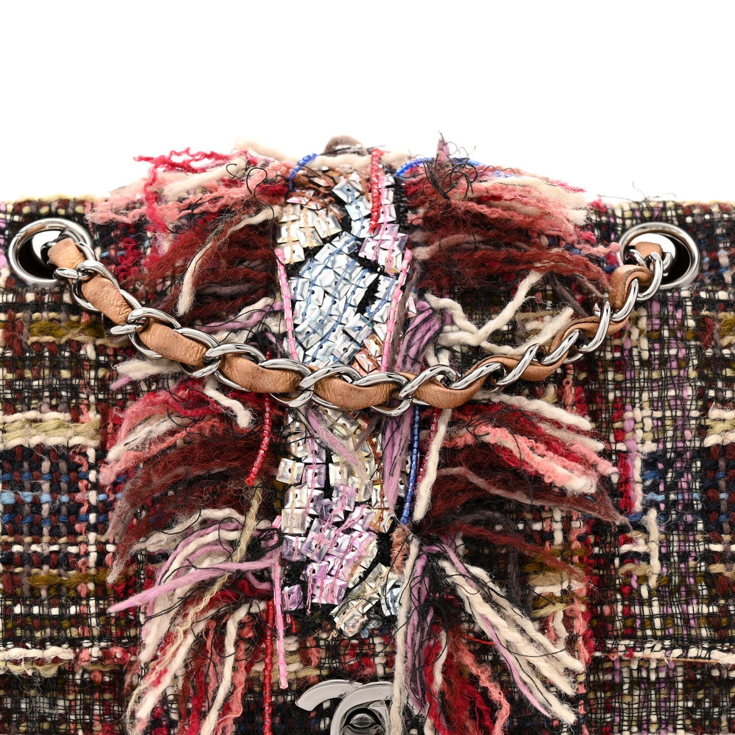 Tweed Sequin Small Fantasy Single Flap Multicolor