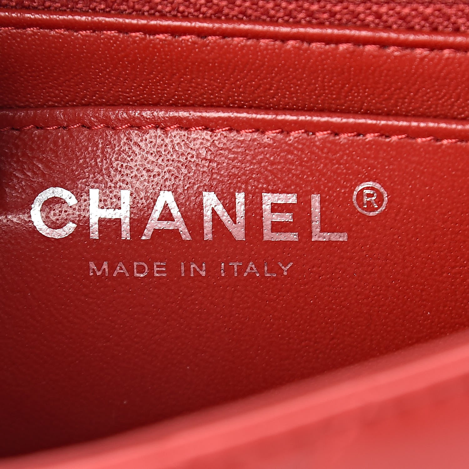 Chanel Lambskin Quilted Mini Square Flap Dark Red 6 of 11