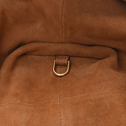 Bottega Veneta Crackled Calfskin The Pouch Oversized Clutch Zabaione 9 of 9