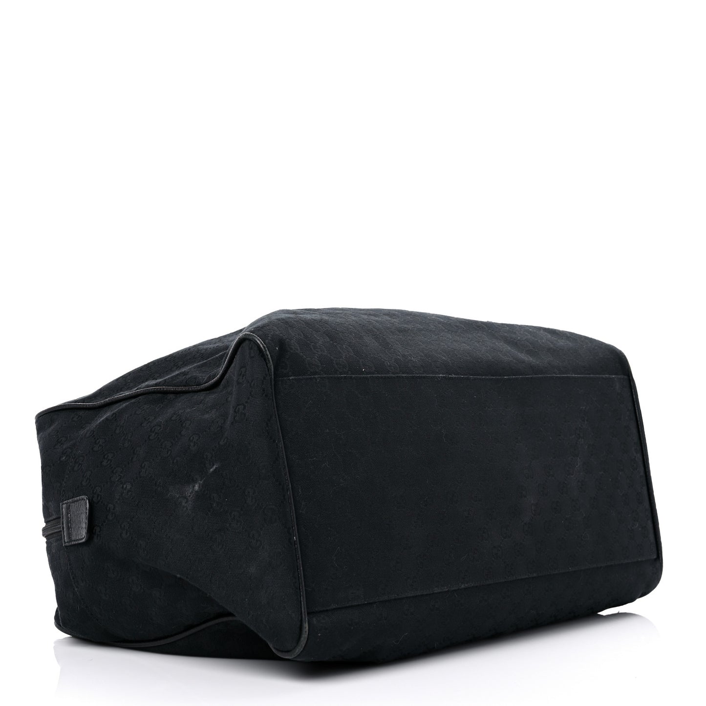 GG Monogram Web Large Collapsible Carry On Duffle Bag Black