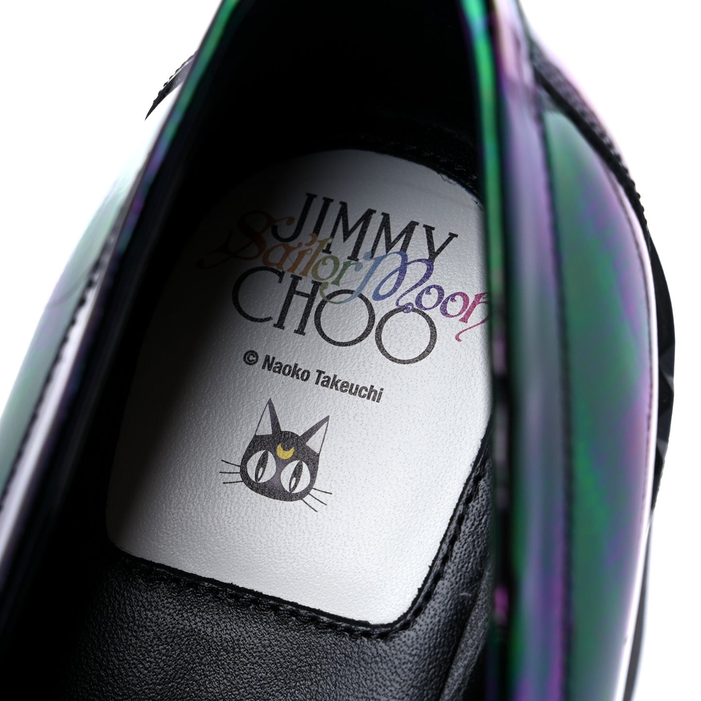X SAILOR MOON Calfskin Luna 120 Loafers 40 Iridescent