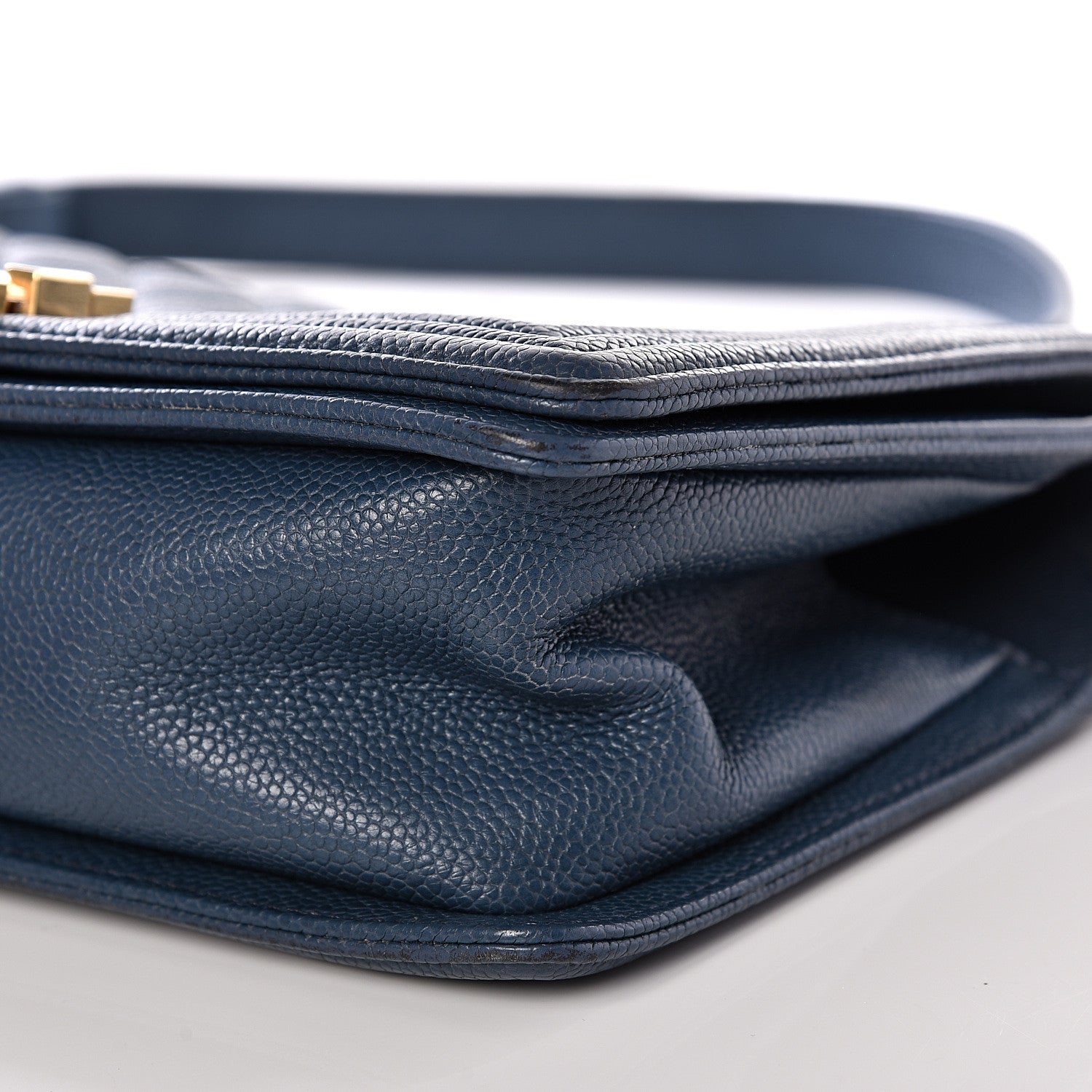 Chanel Caviar Quilted Medium Boy Flap Blue 9 of 14