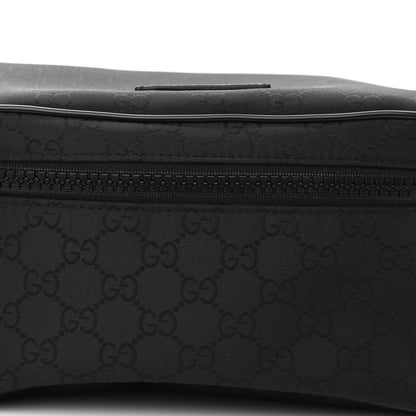 Gucci Nylon Monogram Fanny Pack Belt Bag Black 8 of 10