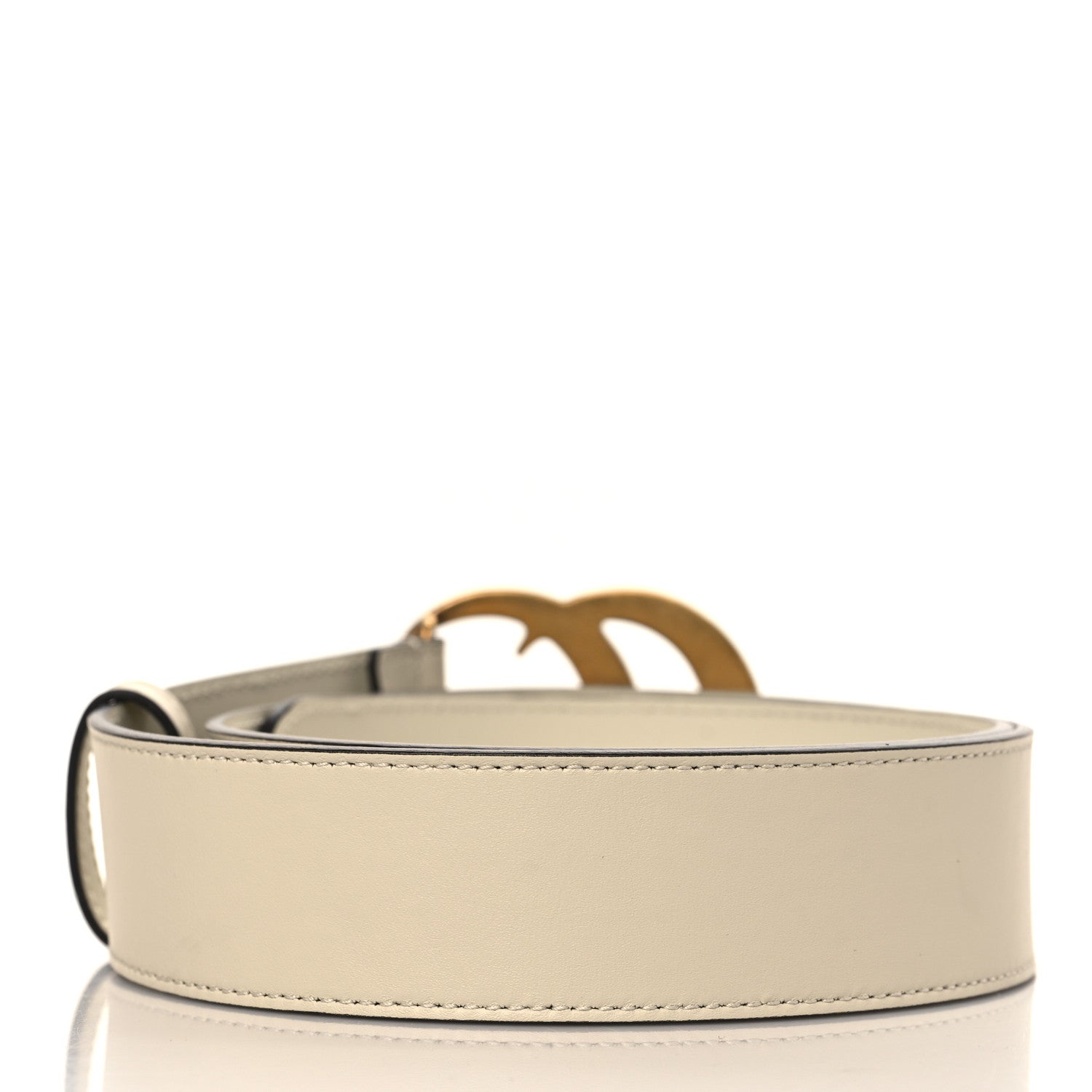Gucci Calfskin Double G 40mm Belt 85 34 Mystic White 2 of 5