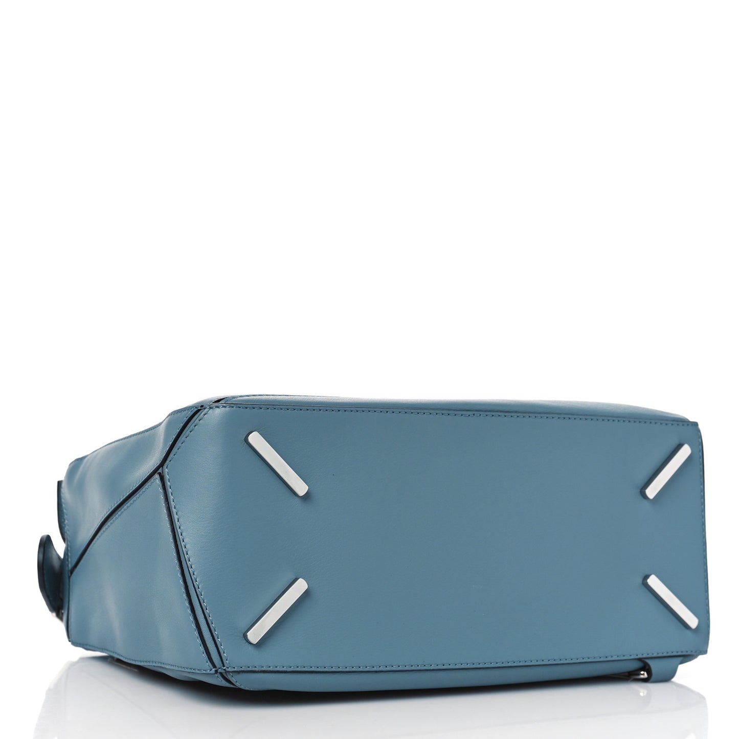 Calfskin Medium Puzzle Bag Stone Blue