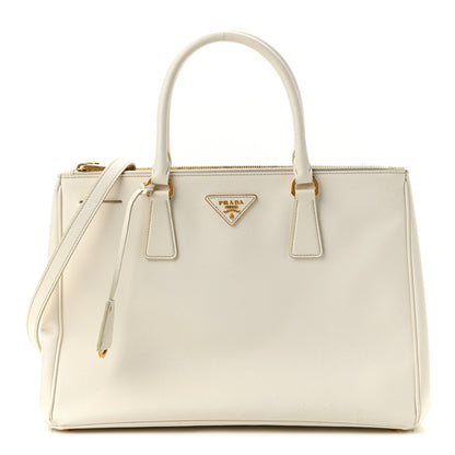 Prada Saffiano Medium Galleria Double Zip Tote Talco 1 of 10