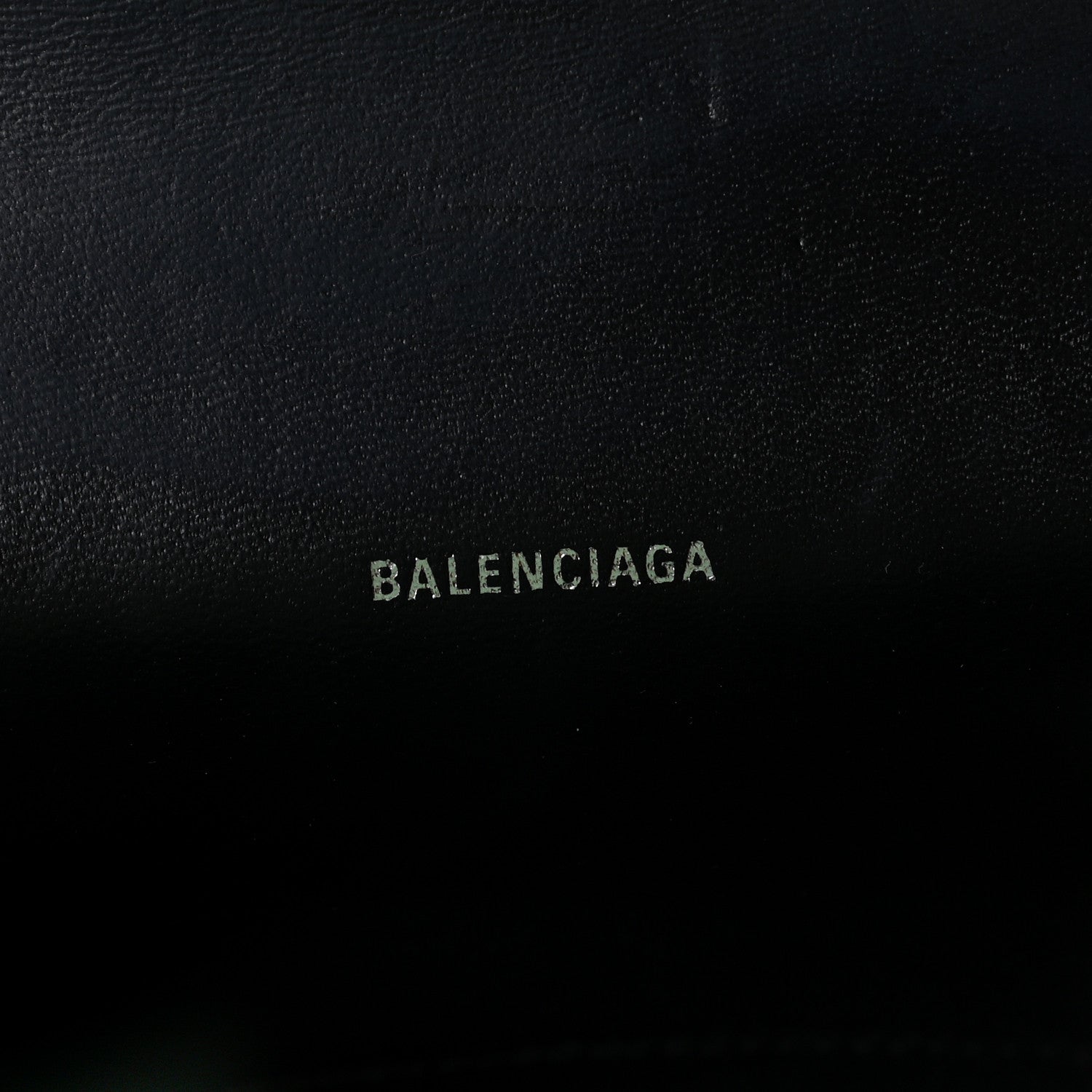 Balenciaga Shiny Calfskin Crocodile Embossed Hourglass Top Handle Bag XS Silver 7 of 8