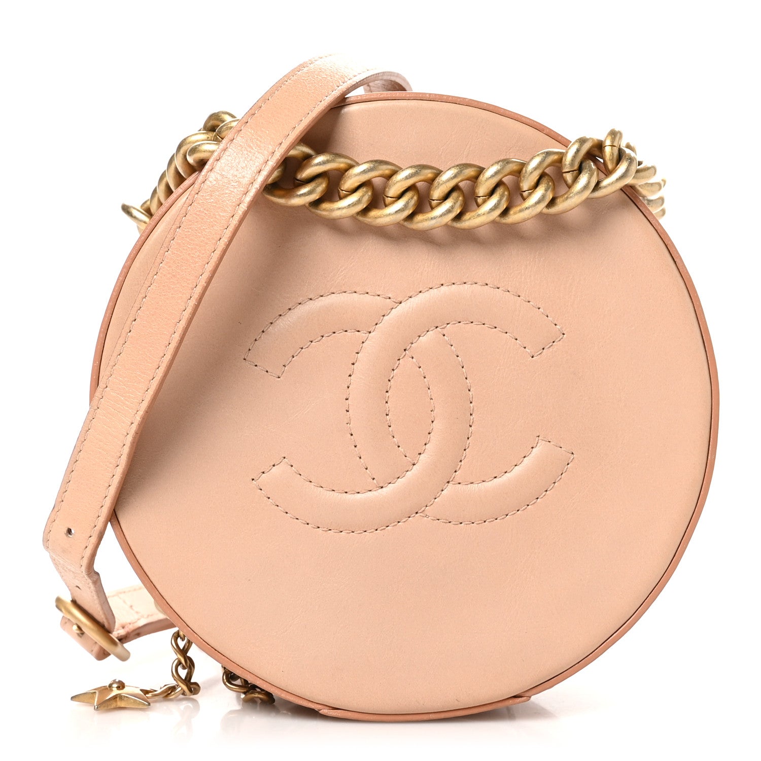 Chanel Glazed Calfskin Round As Earth Evening Bag Beige 1 of 10