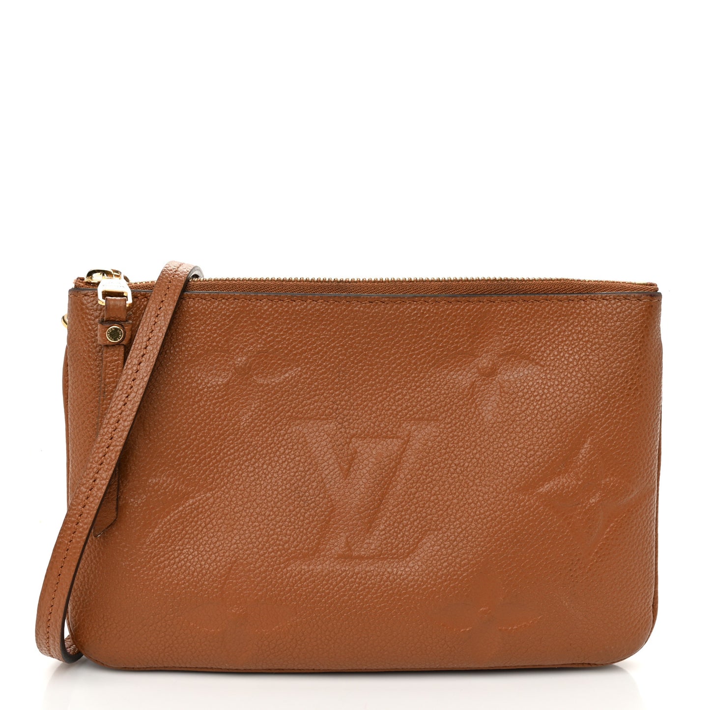 Empreinte Monogram Giant Double Zip Pochette Caramel