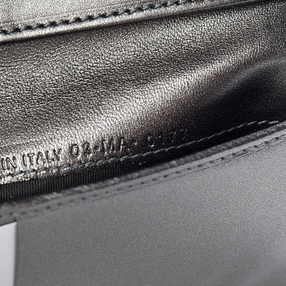 Christian Dior Metallic Grained Calfskin Cannage Diorama Elancee Wallet Gunmetal Grey 8 of 9