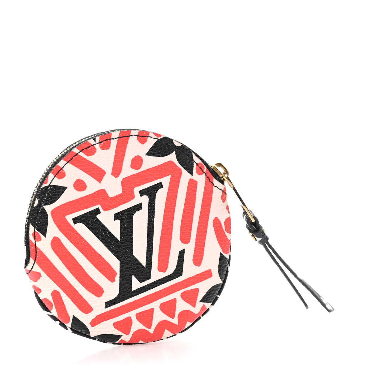 Louis Vuitton Monogram Giant Crafty Round Coin Purse Creme Rouge 3 of 7