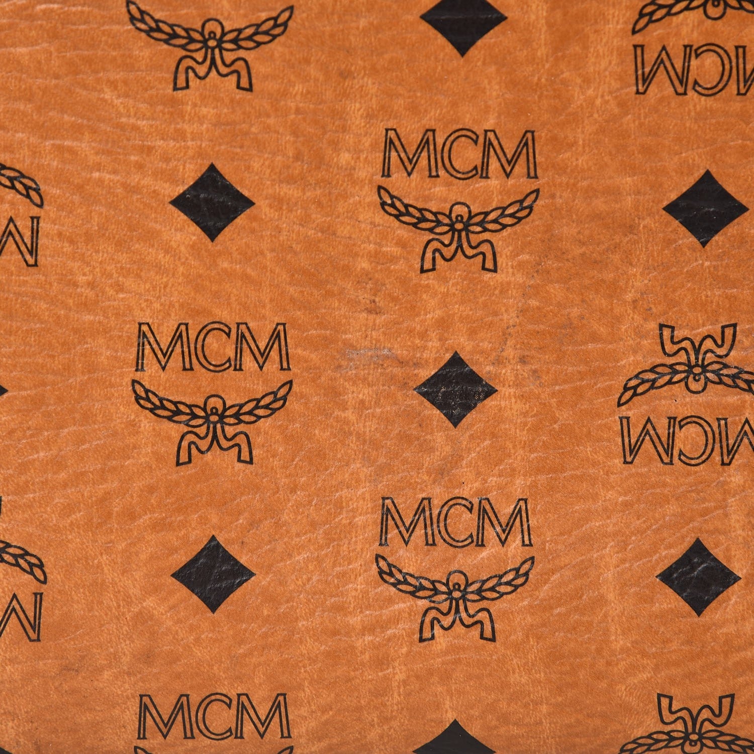 MCM Visetos Liz Shopper Tote Pouch Cognac 14 of 14