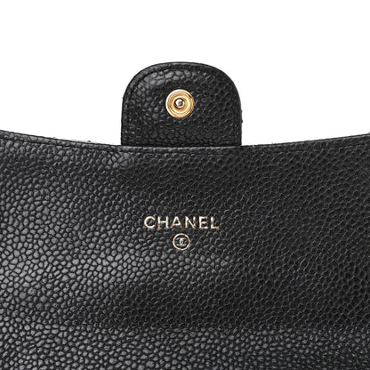 Chanel Caviar Quilted Medium Flap Wallet Black 6 of 8