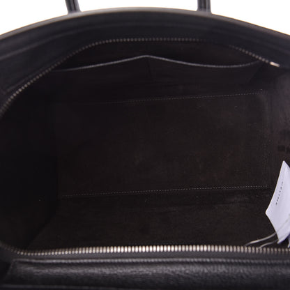 Celine Drummed Calfskin Micro Luggage Black 5 of 10