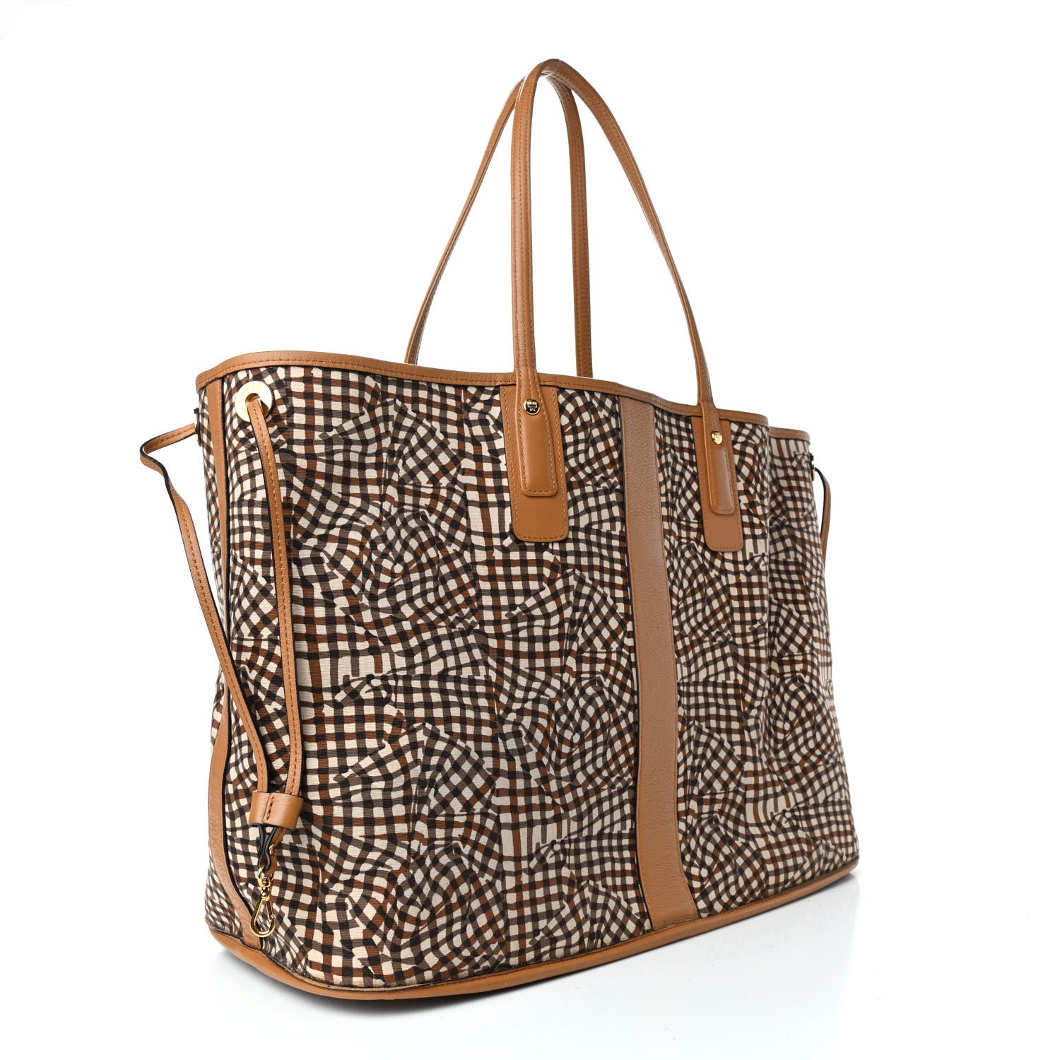 MCM Visetos Large Liz Reversible Shopper Tote Cognac 4 of 8