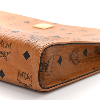 MCM Visetos Large Zip Pouch Cognac 10 of 10