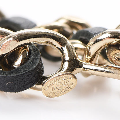 Chanel Lambskin Chain Logo Belt Black Gold 6 of 9