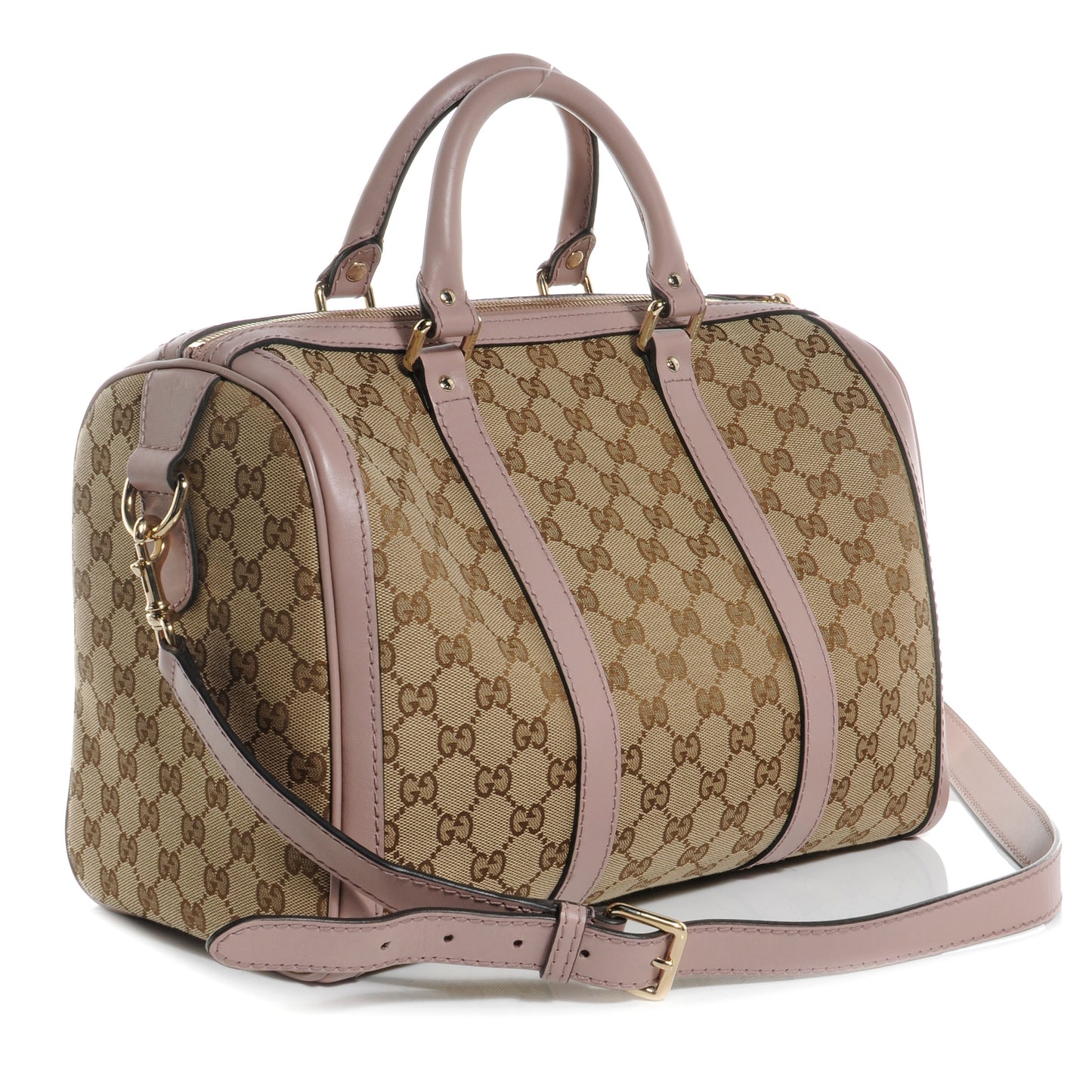 Monogram Vintage Web Medium Boston Light Pink