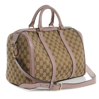 Gucci Monogram Vintage Web Medium Boston Light Pink 3 of 7
