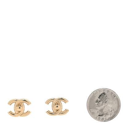 Chanel Metal CC Turnlock Earrings Gold 2 of 5