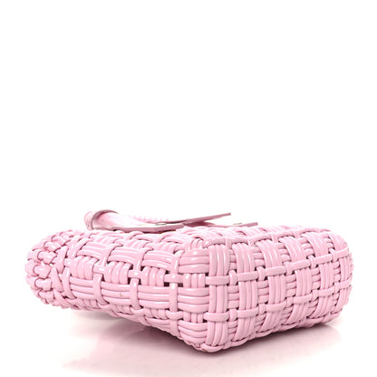 Balenciaga Faux Calfskin Braided Varnished XXS Bistro Basket Candy Pink 4 of 10