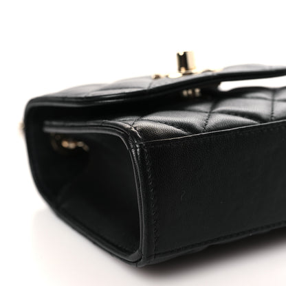 Chanel Lambskin Quilted Mini Trendy CC Chain Wallet Black 8 of 10