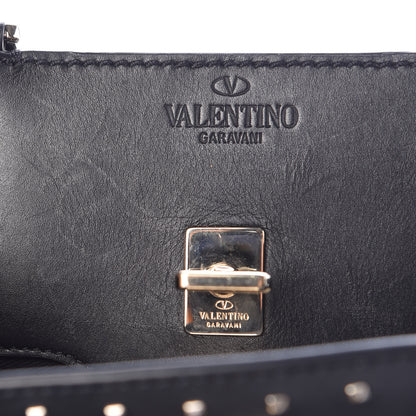 Valentino Garavani Calfskin Studded Small Joylock Satchel Black 8 of 15