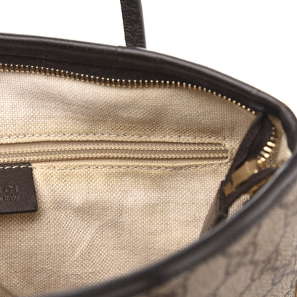 Gucci GG Supreme Monogram Small Zippered Tote Dark Brown 12 of 13