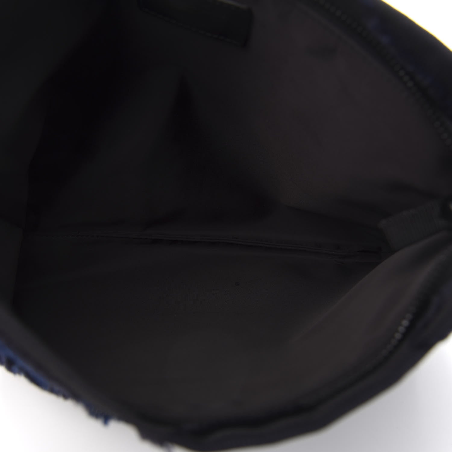 Christian Dior Canvas Embroidered Camouflage Medium Diordouble Zip Pouch Blue 5 of 6