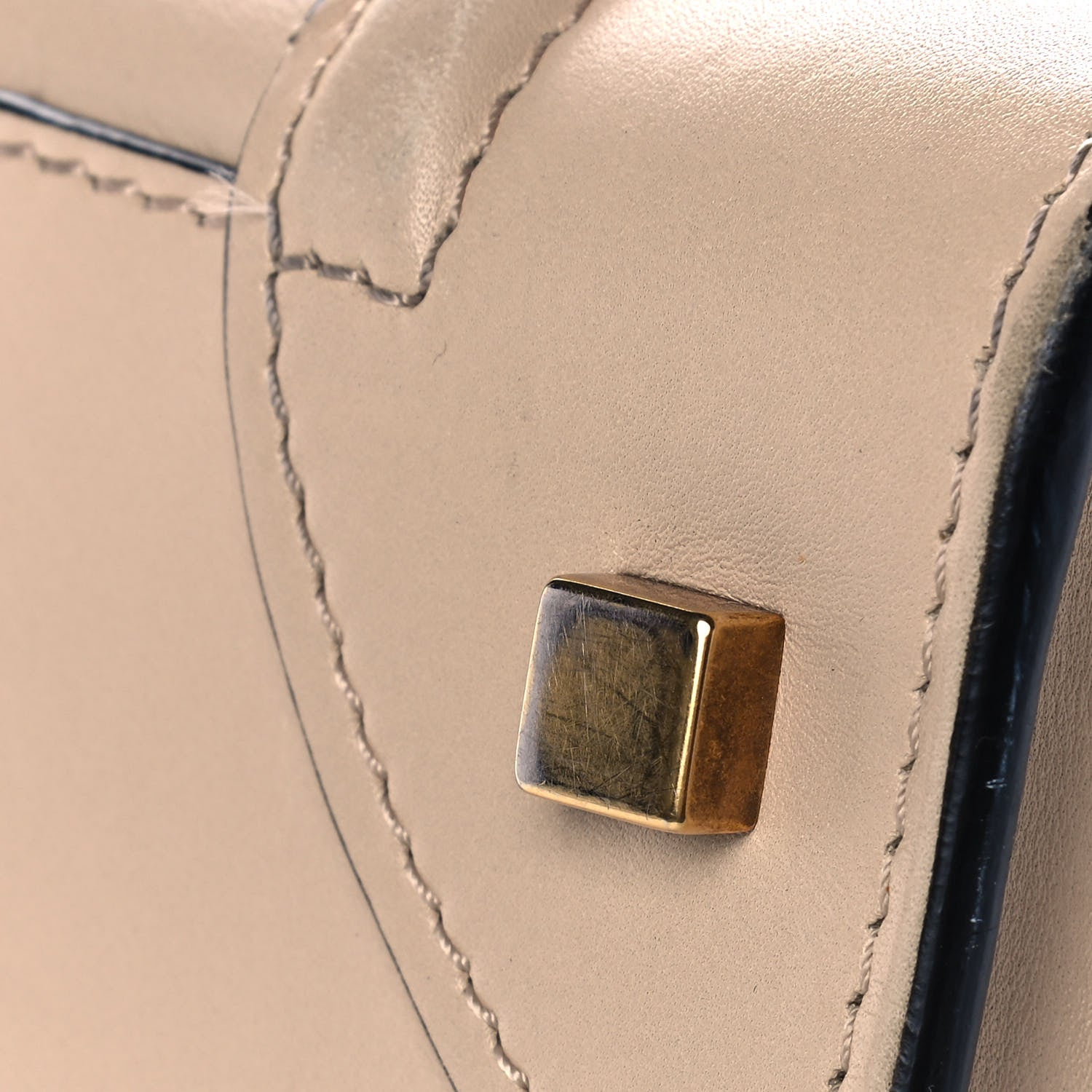 Celine Satin Calfskin Mini Bi-Color Luggage Powder Black 16 of 17