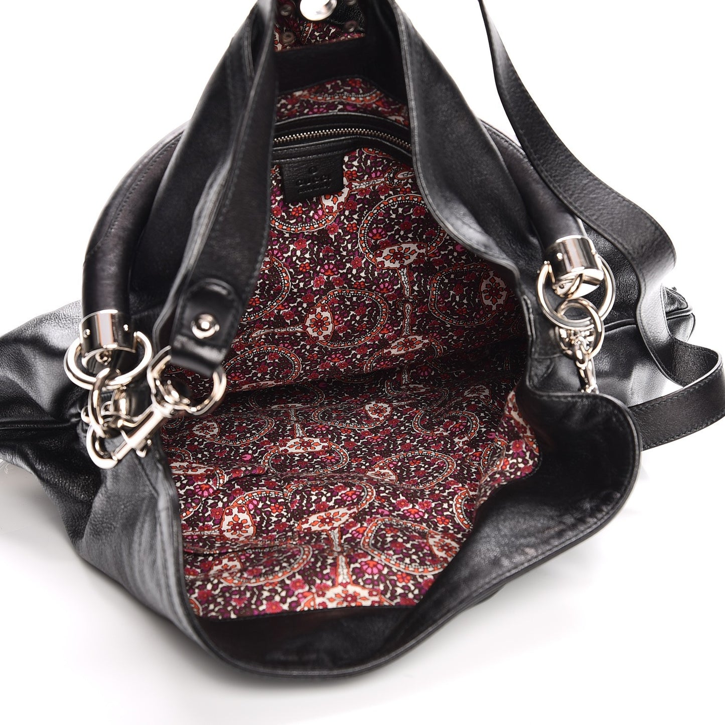 Calfskin Large Indy Top Handle Hobo Black