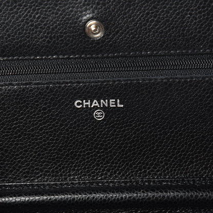 Chanel Caviar Quilted Wallet On Chain WOC Black 6 of 14
